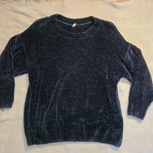 Navy blue chenille Sweater